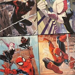 Spider-Man Comic Panel Poster - Red, Black, White